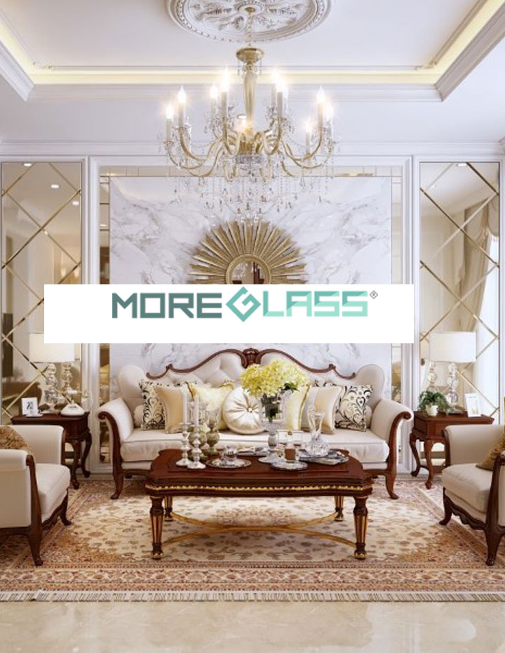  Gương ghép ô phòng khách biệt thự Tên Lửa