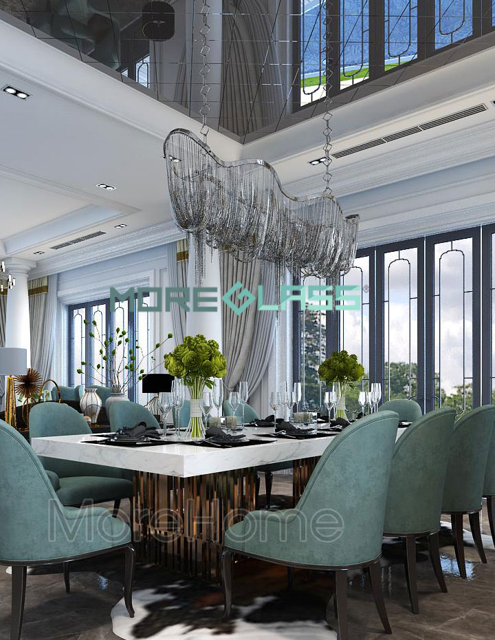  Trần gương ốp biệt thự hiện đại cao cấp 01