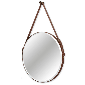  Gương Tròn Treo Dây Da