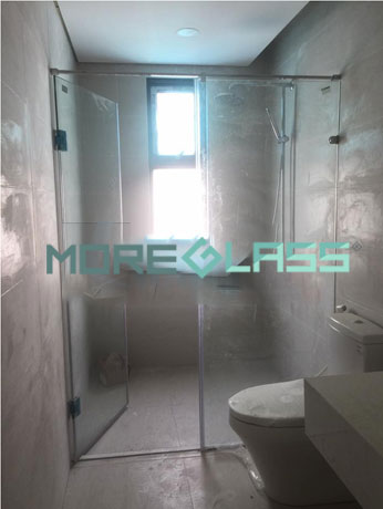  Thi công vách tắm kính 180 độ tại An Khánh