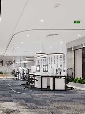 Vách kính văn phòng