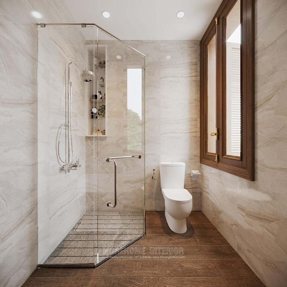 Vách tắm kính phòng tắm đẹp cao cấp - Sản phẩm nội thất phòng tắm Moreglass