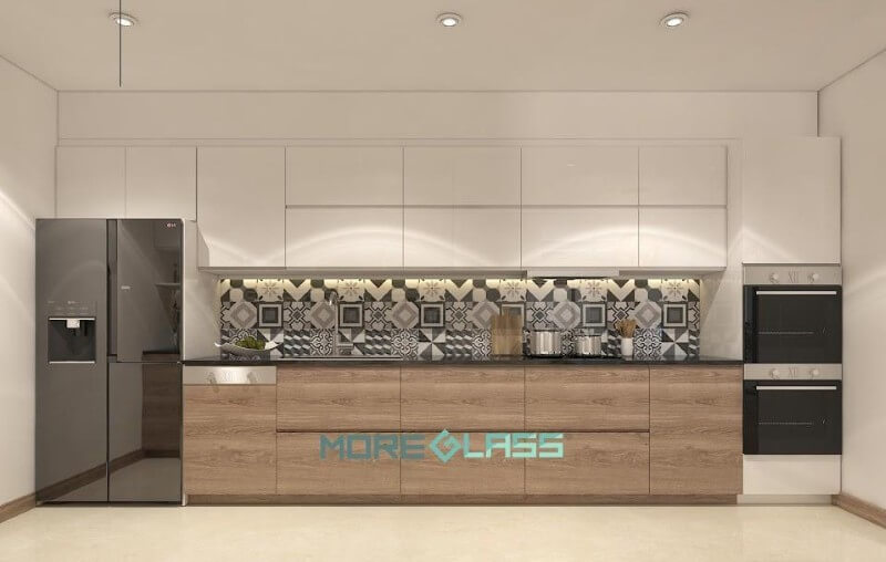 Mẫu kính cường lực ốp bếp