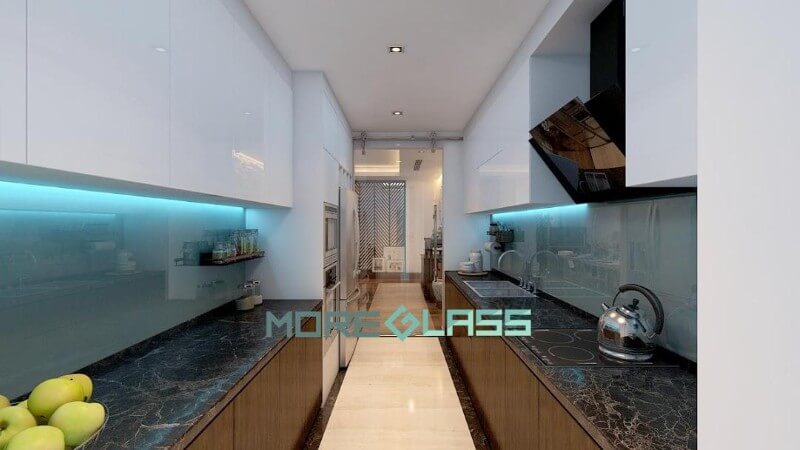 Mẫu kính cường lực ốp bếp
