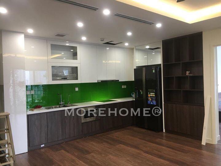 Kính ốp bếp đẹp - kính màu họa tiết