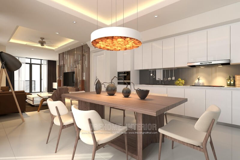 Kính màu ốp bếp