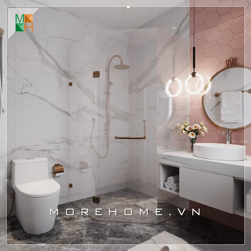 vách kính cường lực phòng tắm