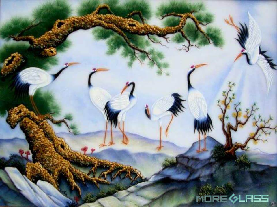 tranh kính treo tường